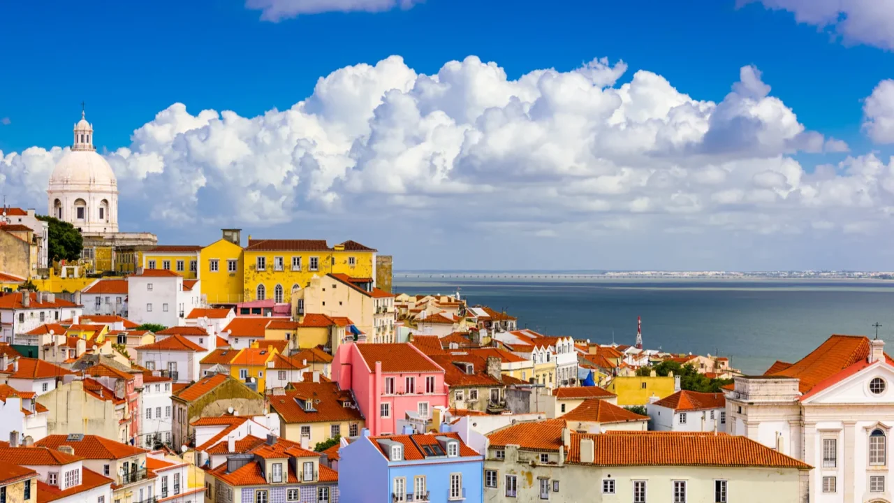 alfama lisbon cityscape