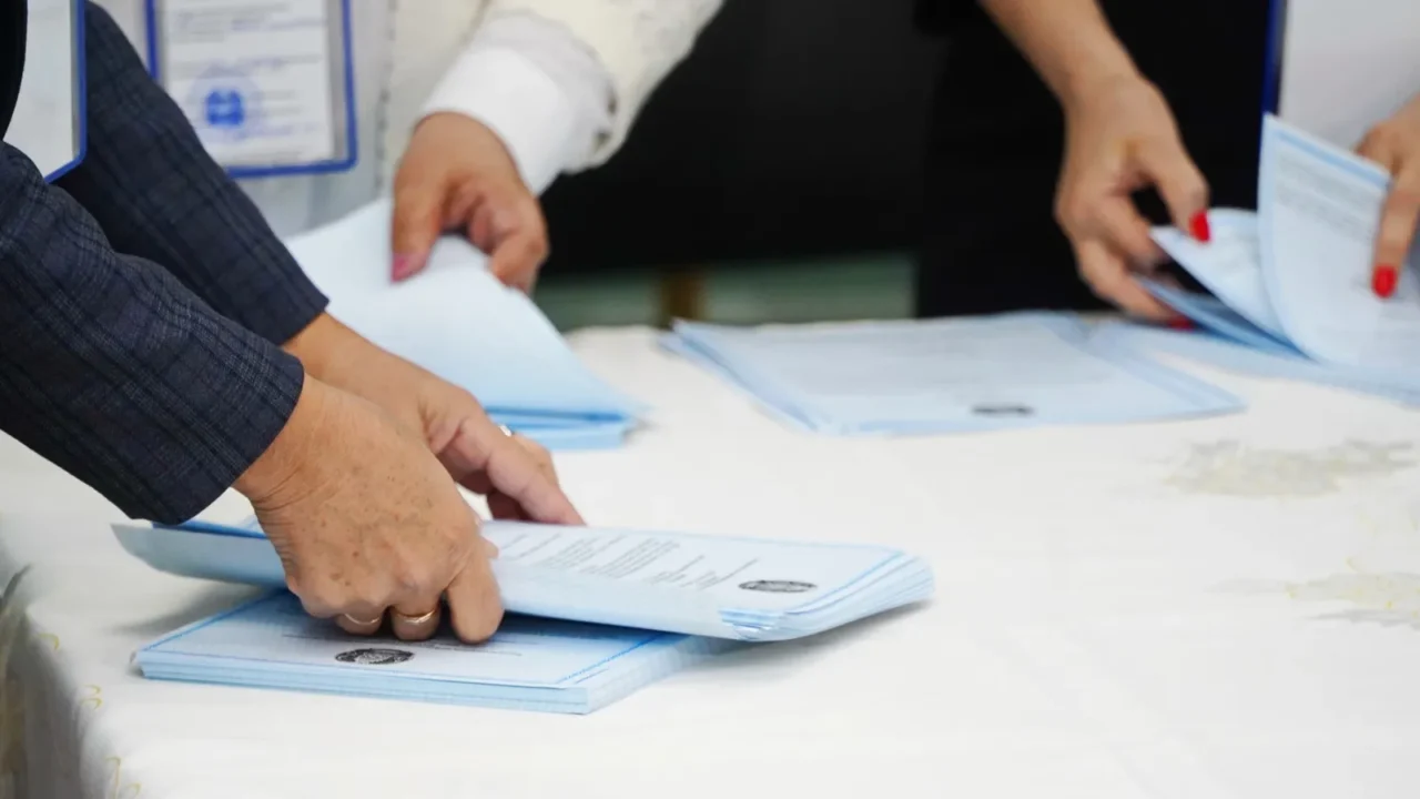 almaty kazakhstan  06052022  counting of votes after the