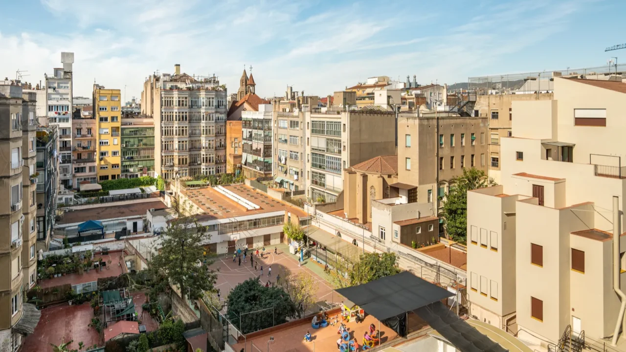 barcelonas vibrant residential district showcases stunning architecture and charming houses