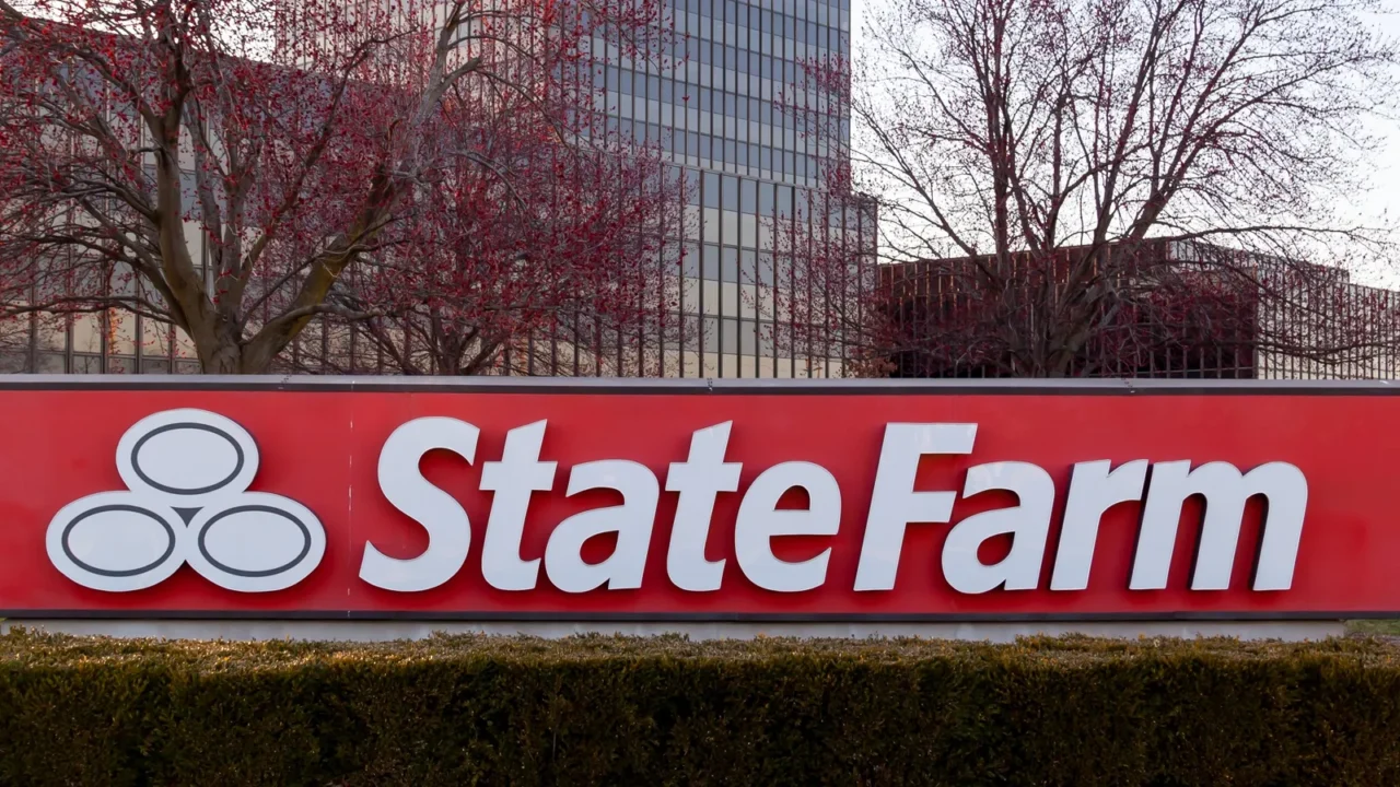 bloomington illinois usa  march 26 2022 state farm sign