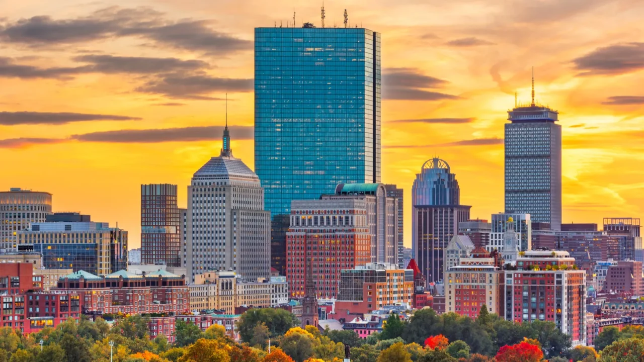 boston massachusetts usa downtown skyline