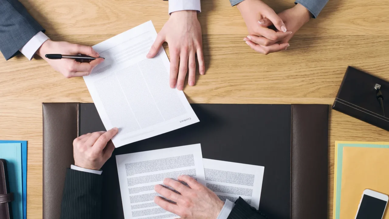 business man and woman sitting