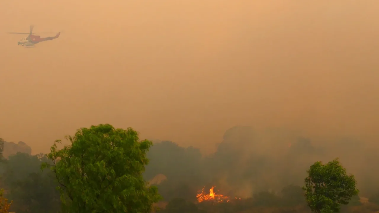california wild fire smoke