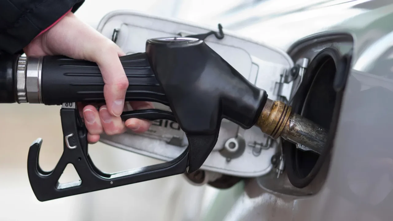 car fueling at the gas station