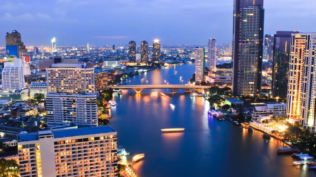 city top view in bangkok