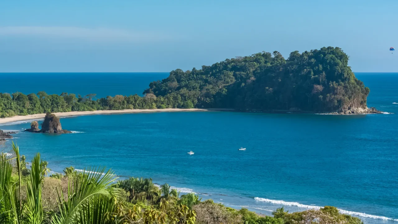 costa rica beach on the pacific coast at manuel antonio