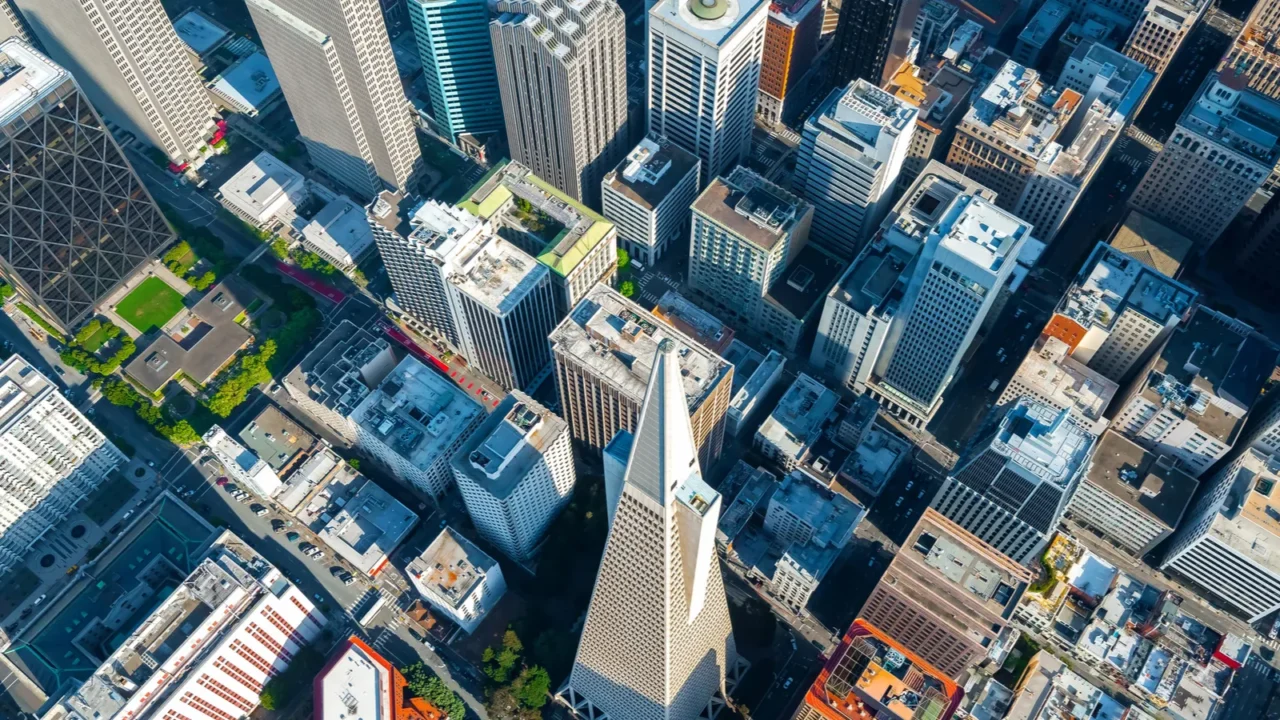 downtown san francisco aerial view