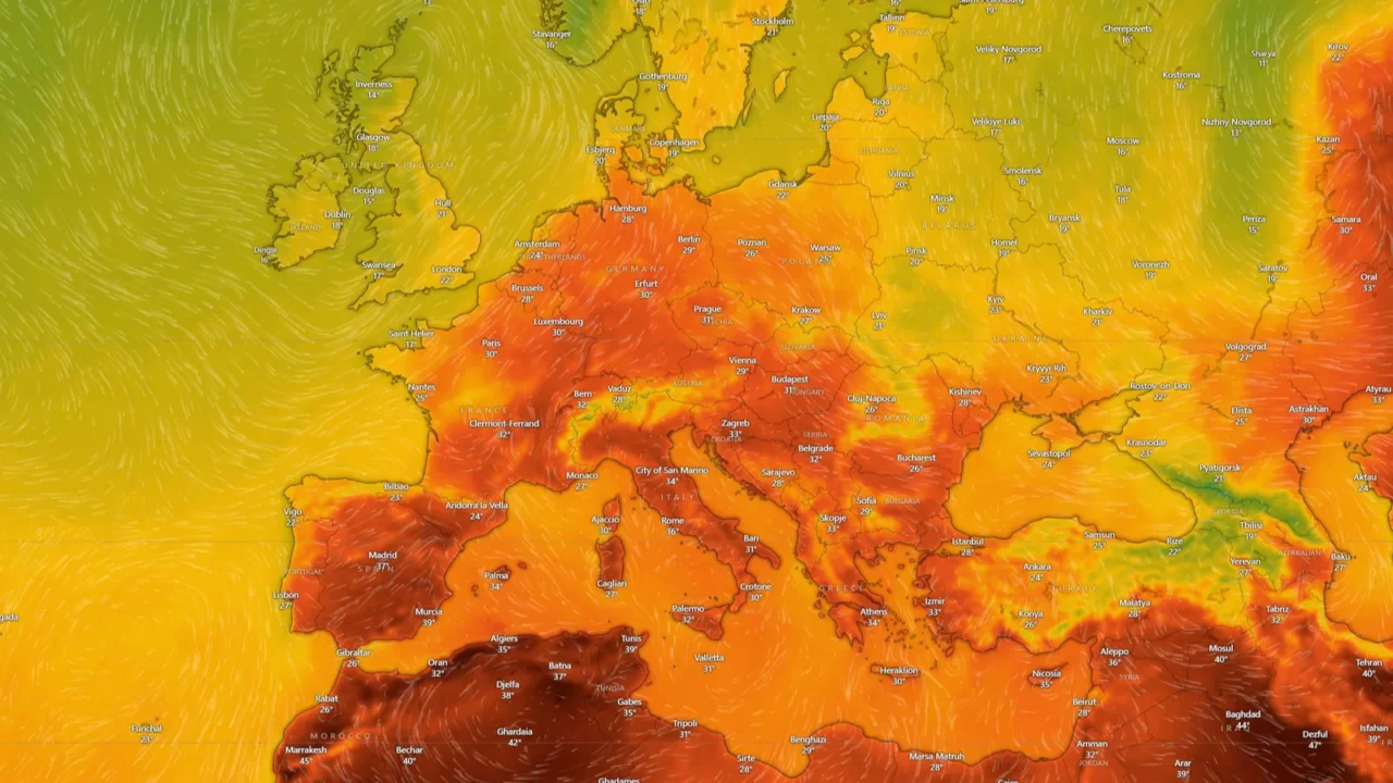 dresden germany  july 11 2023 map of europe northern