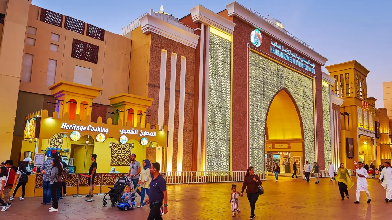 dubai uae  march 6 2020 the alley in front