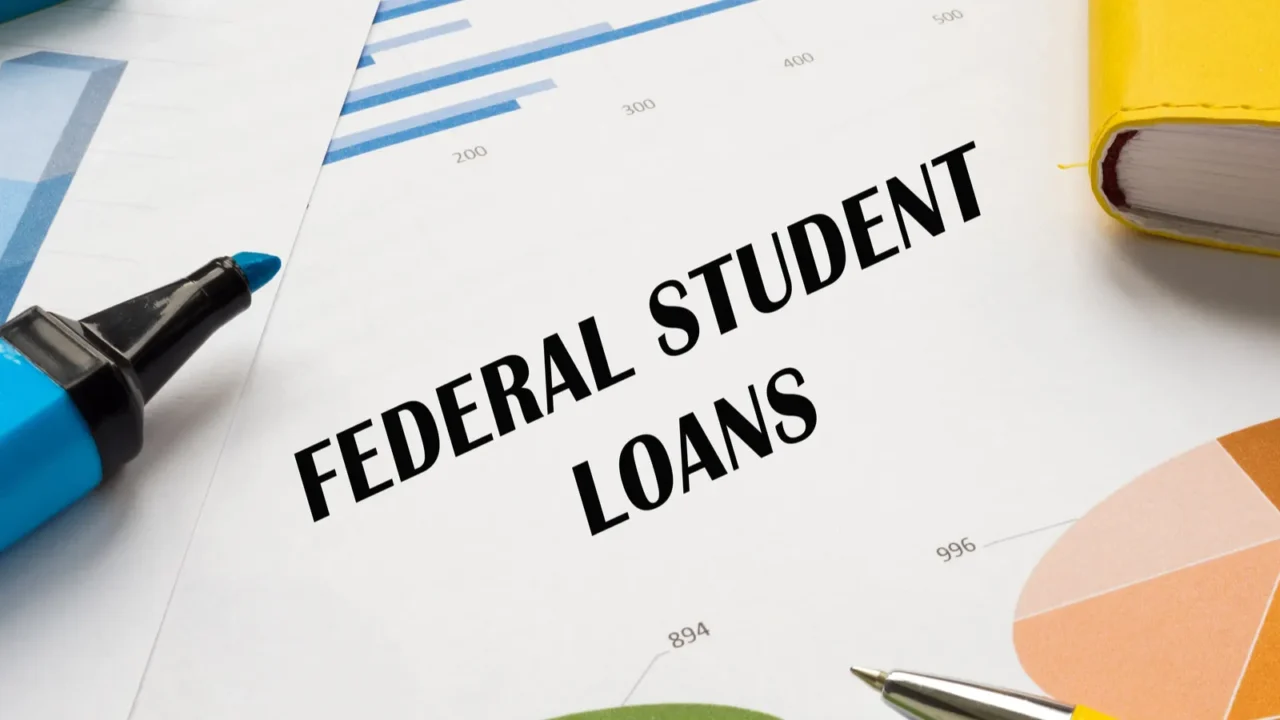 federal student loans sign on the sheet