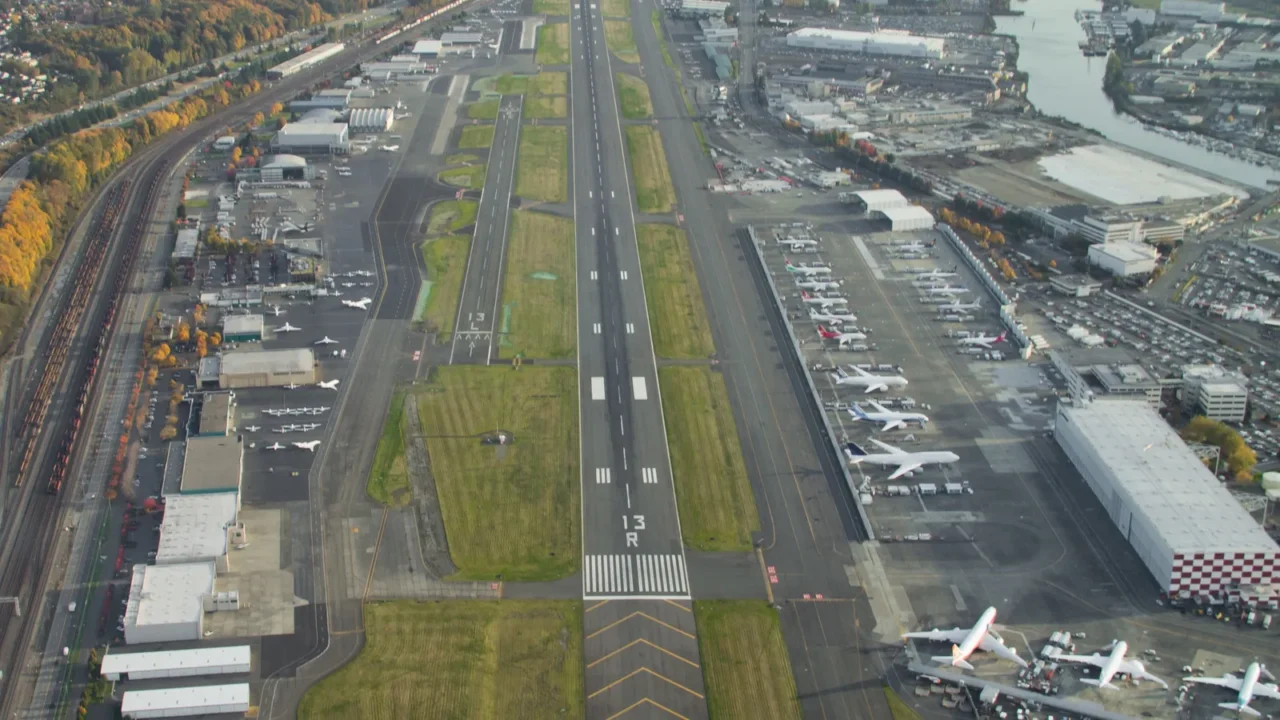 high view of executive airport