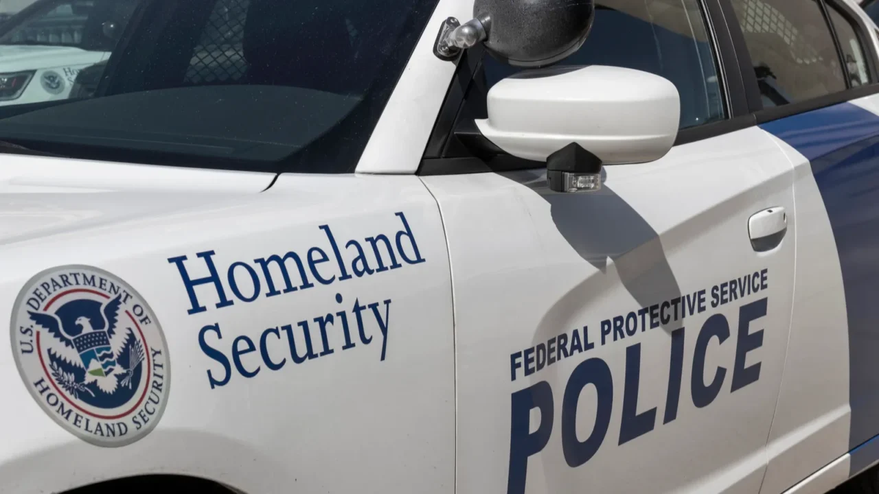 indianapolis circa march 2022 federal protective service police vehicles