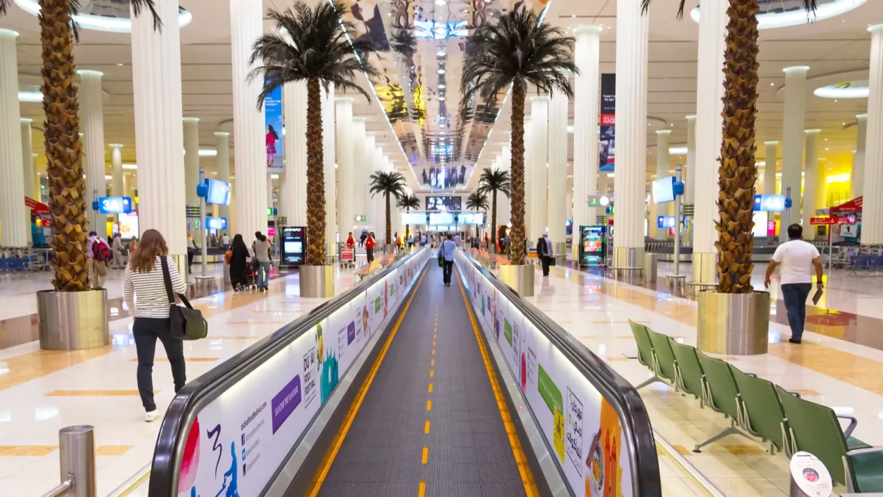 interior of terminal 3 at dubai international airport