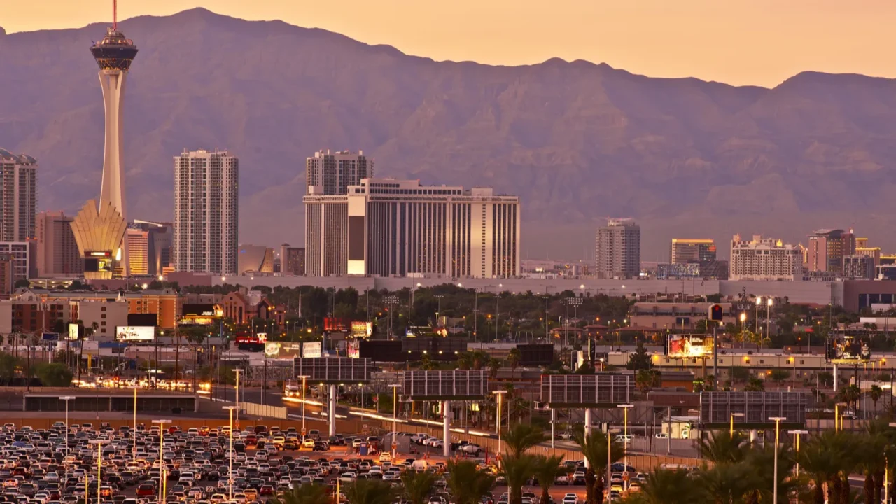 las vegas sunset skyline