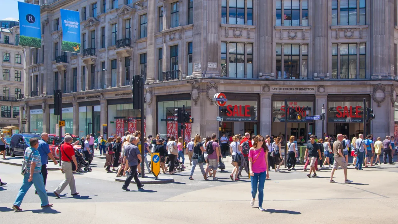 london uk july 29 2014 regent street in london