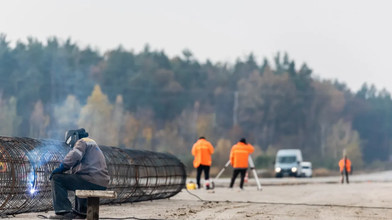 lviv ukraine october 23 2019 selective focus of welder