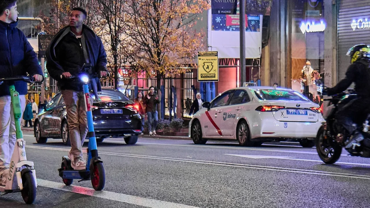 madrid spain january 23 2025 busy madrid street at