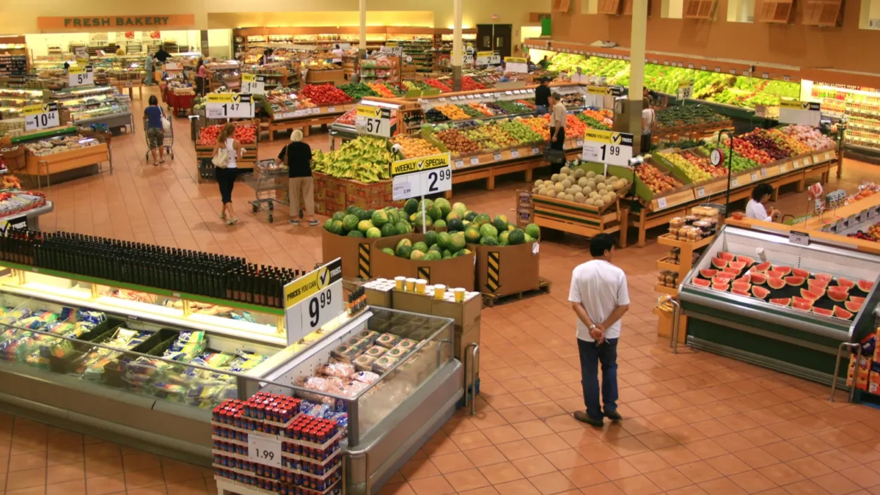 modern supermarket view