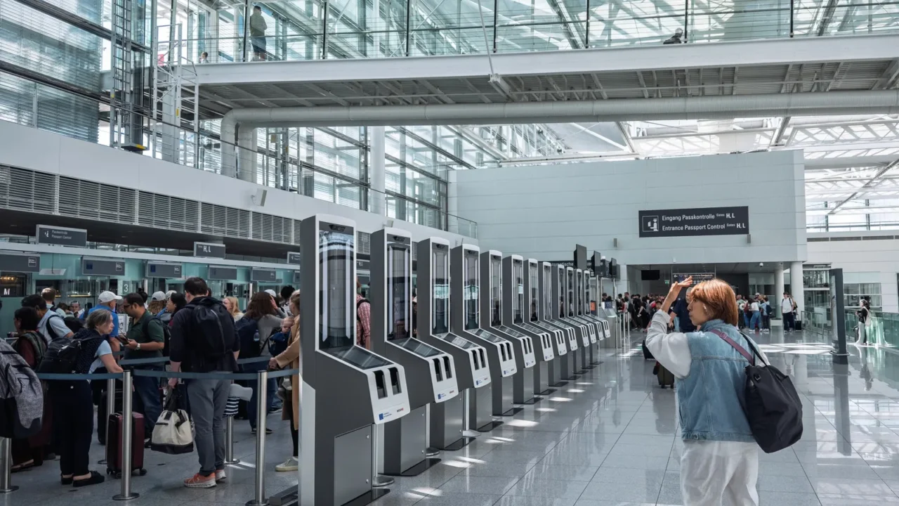 munich germany  june 21 2025 selfservice ees scanners at