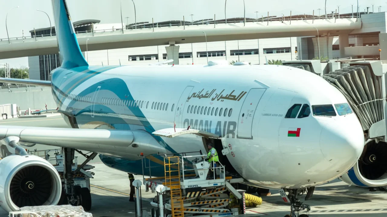 muscat oman  january 6 2024 airbus a330200 of oman