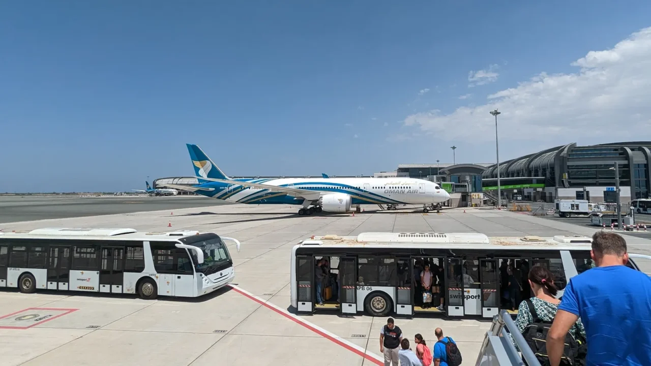 muscatomanfebruary 21 2023international airport in muscat city oman atc tower