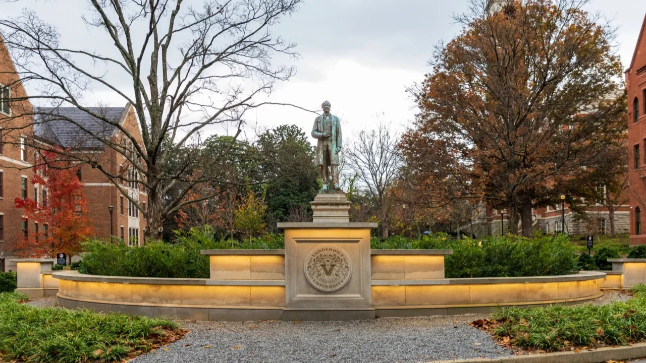 nashville tn  november 24 2024 cornelius vanderbilt statue and