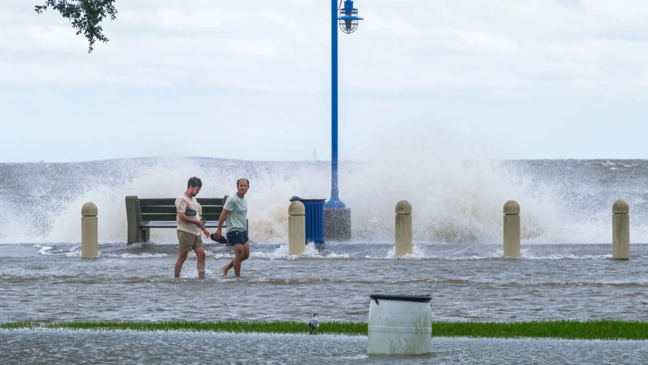 new orleans la september 15 2020 two men walking