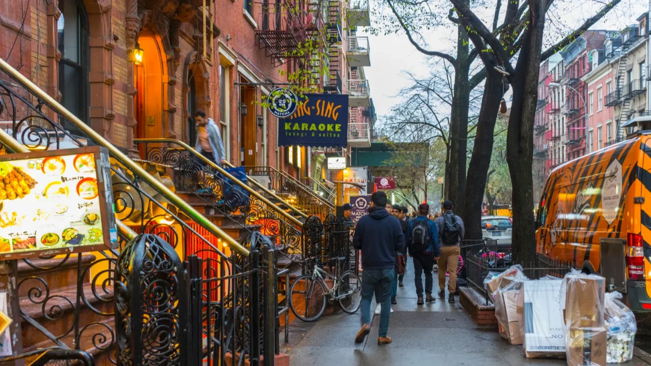 new york usa  april 252018  street view of