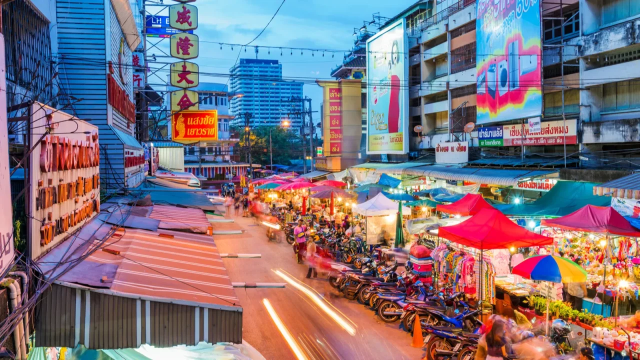 night market in downtown chiang mai