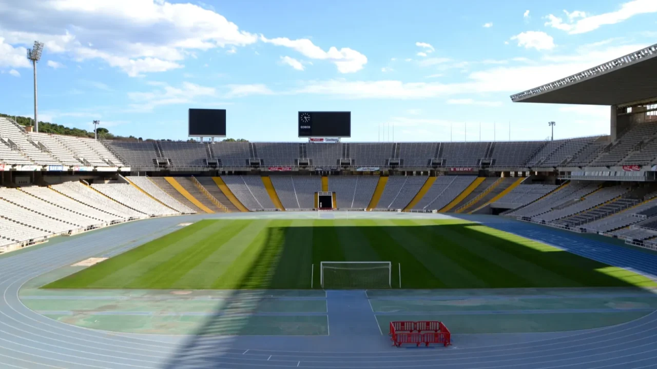olympic stadium lluis companys in barcelona spain