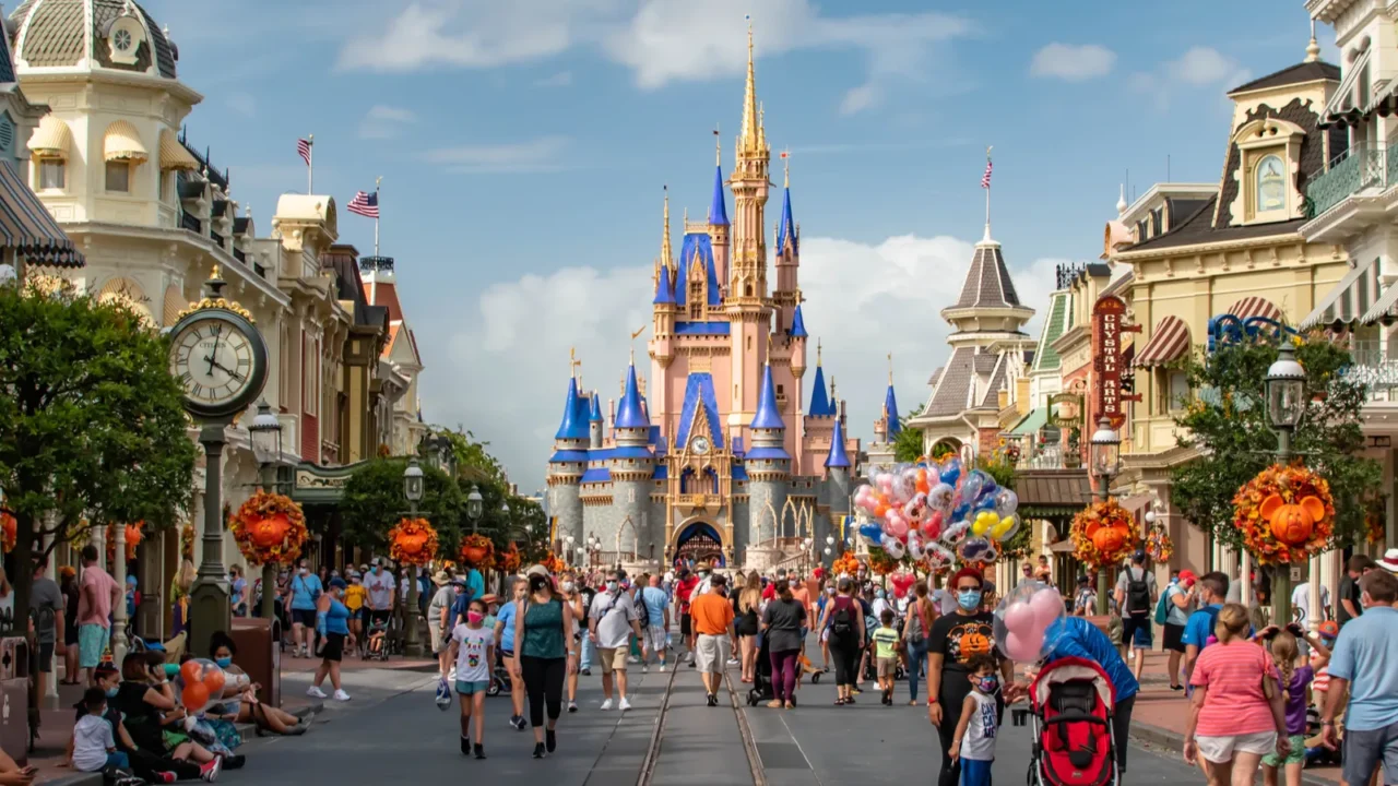 orlando  florida september 21 2020 people walking on main