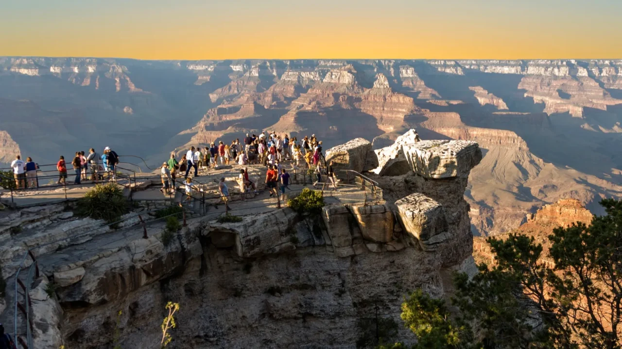 people enjoy the scenic view from mathers point to the