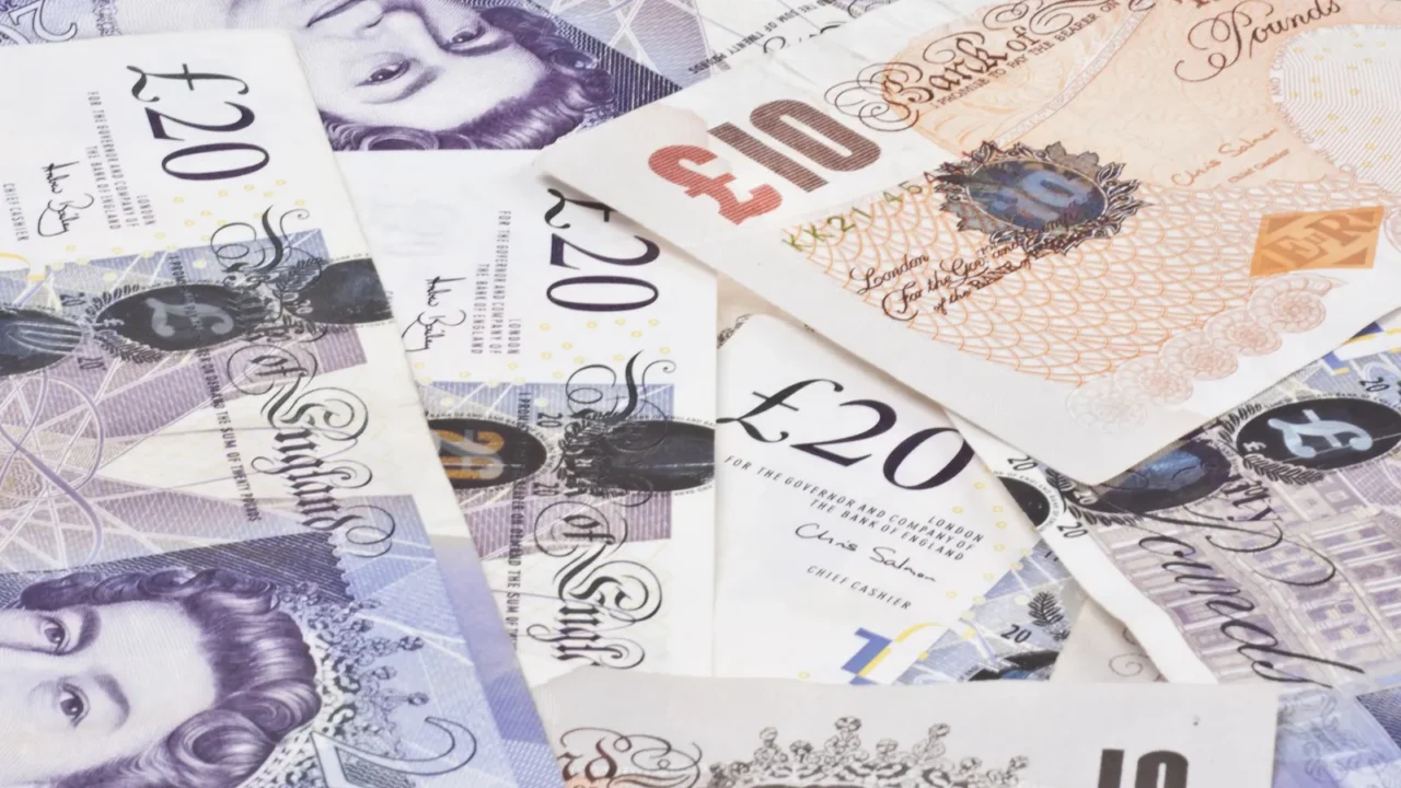 pile of money british pounds sterling gbp