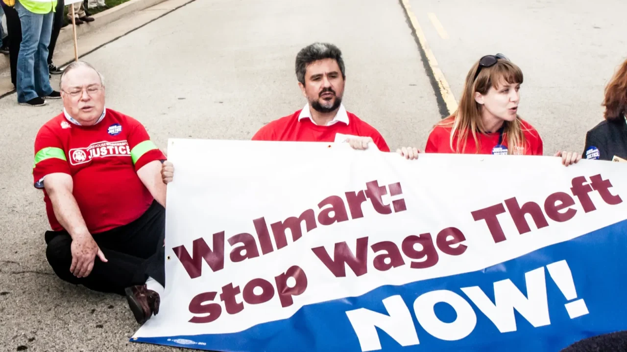 protesters stage sitin against wage theft of workers