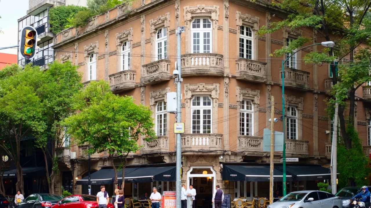 restaurant at the alvaro obregon avenue on the fashionable roma