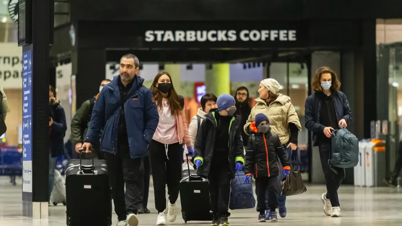 saintpetersburg russia 30 april 2020 group of people in masks