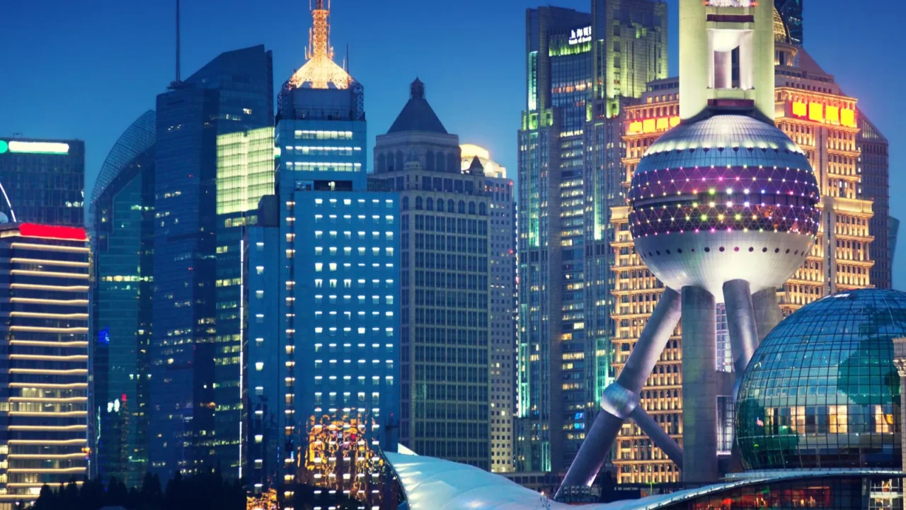 shanghai at night china