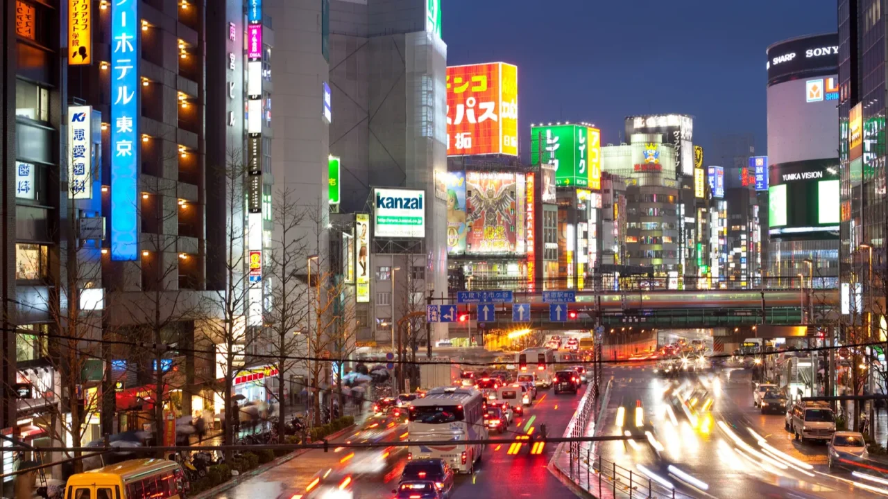 shinjuku tokyo kanto region honshu japan asia  traffic at