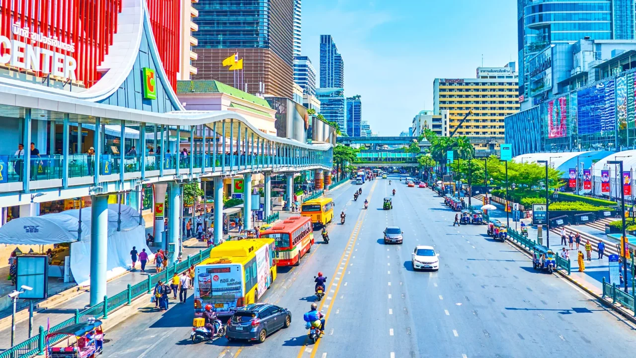 shopping district of bangkok thailand