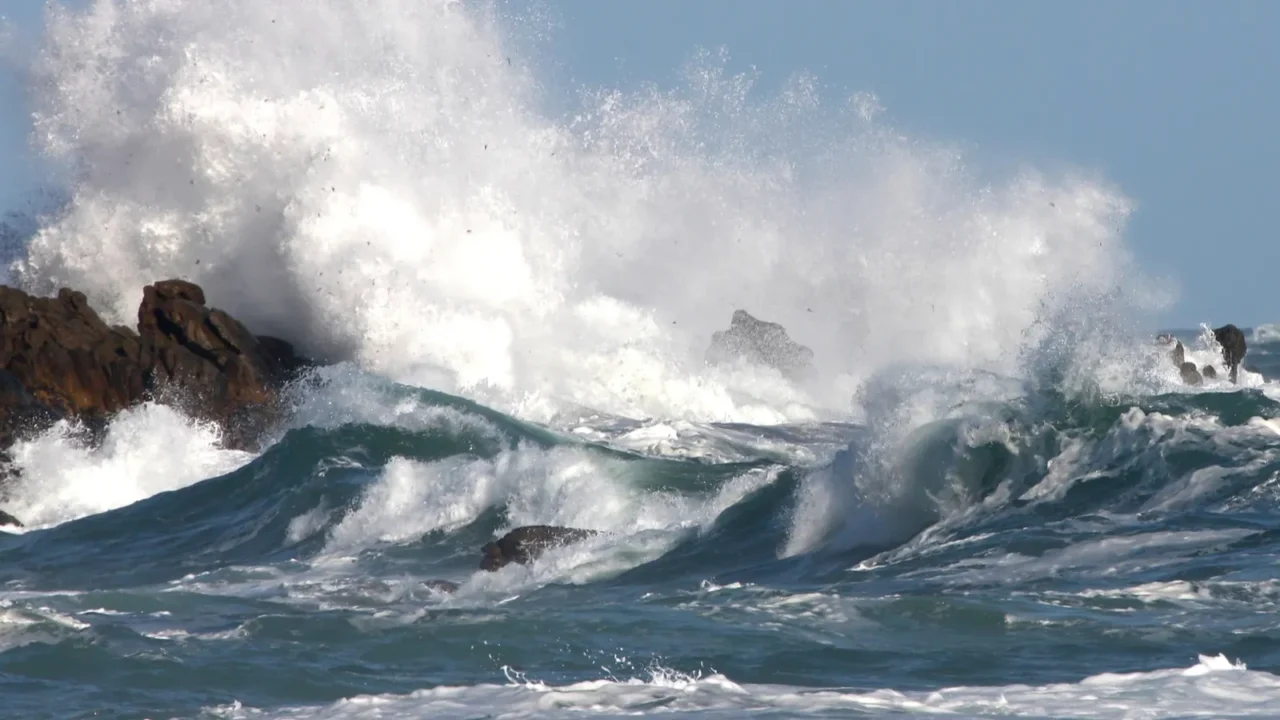 stormy sea and waves