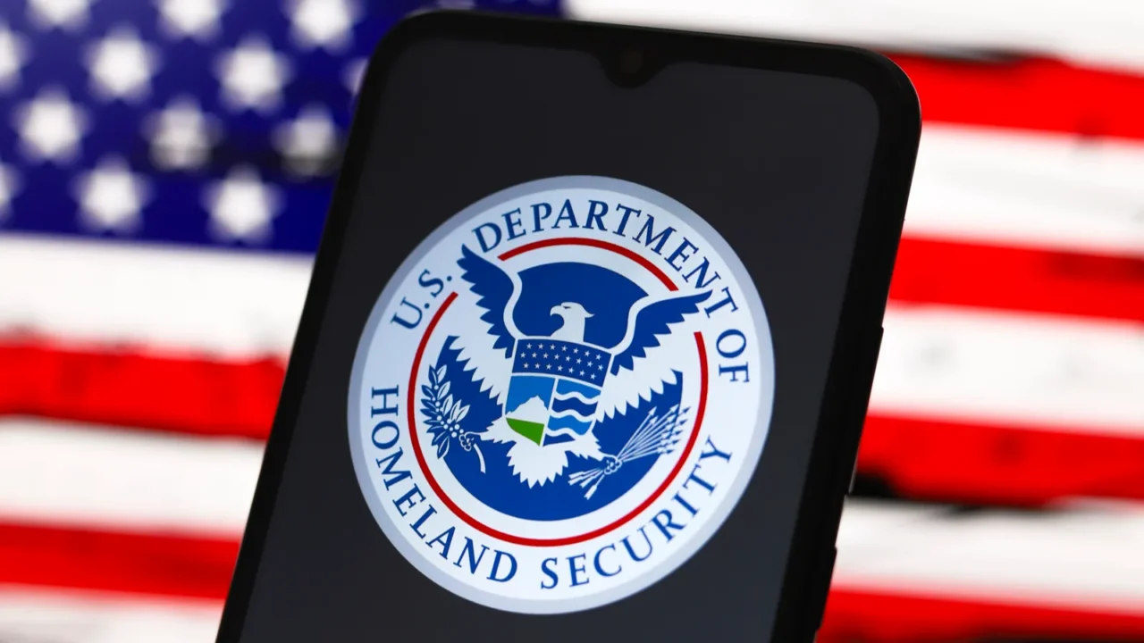 the united states department of homeland security dhs logo appears