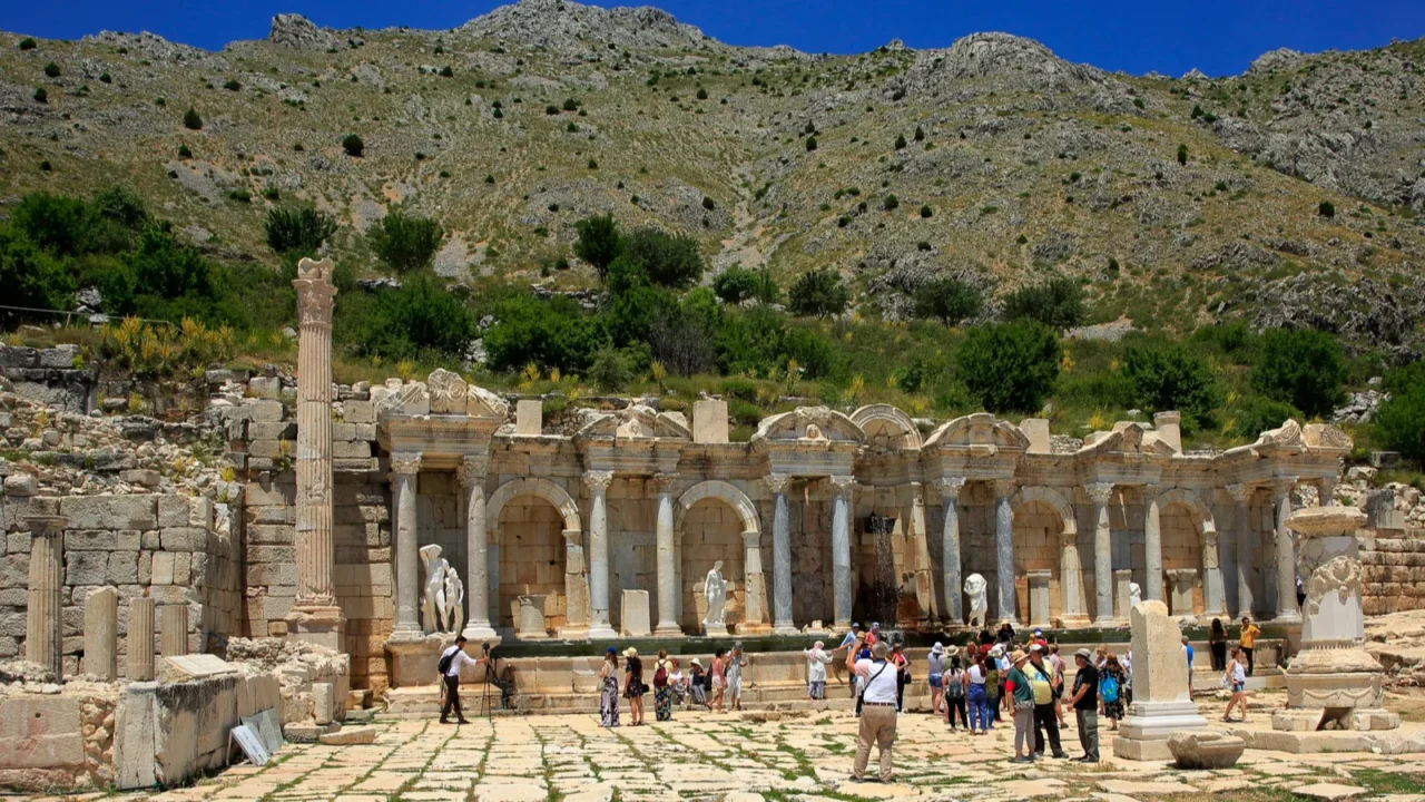 burdur  turkey  06 july 2019 sagalassos ancient city