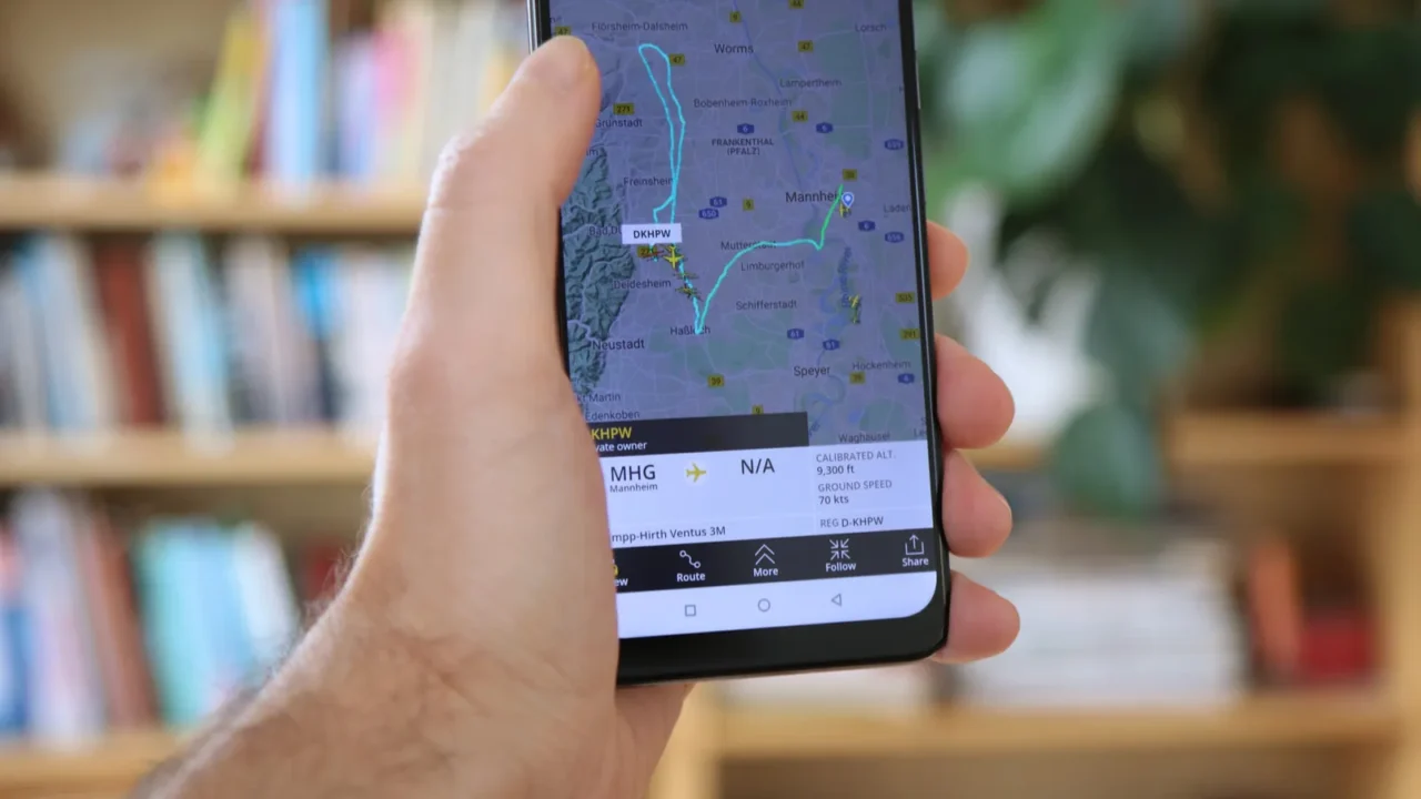 warsaw poland  january 29 2021 user tracking a flight