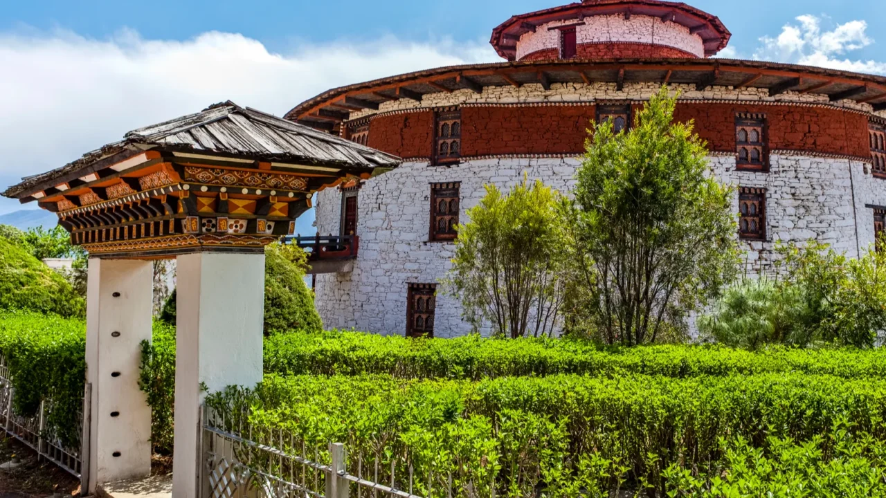 exterior of the watchtower national museum of paro rinpun dzong