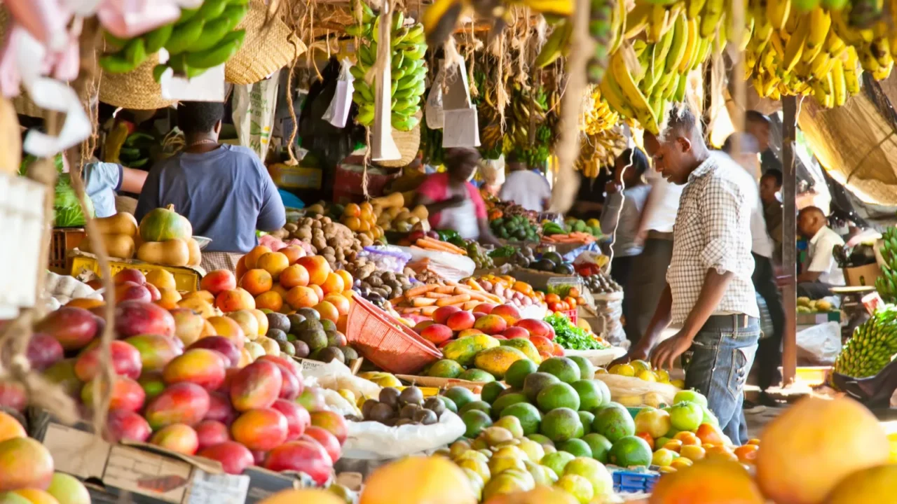 nairobi kenya february 6 2014 ripe fruits stacked at a